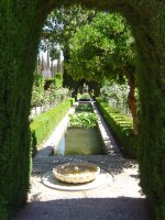 Espagne (اسبانيا) - Jardins (حدائق) - Grenade (غرناطة) - Palais de l'Alhambra (قصر (...)