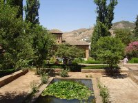 Espagne (اسبانيا) - Jardins (حدائق) - Grenade (غرناطة) - Palais de l'Alhambra (قصر (...)